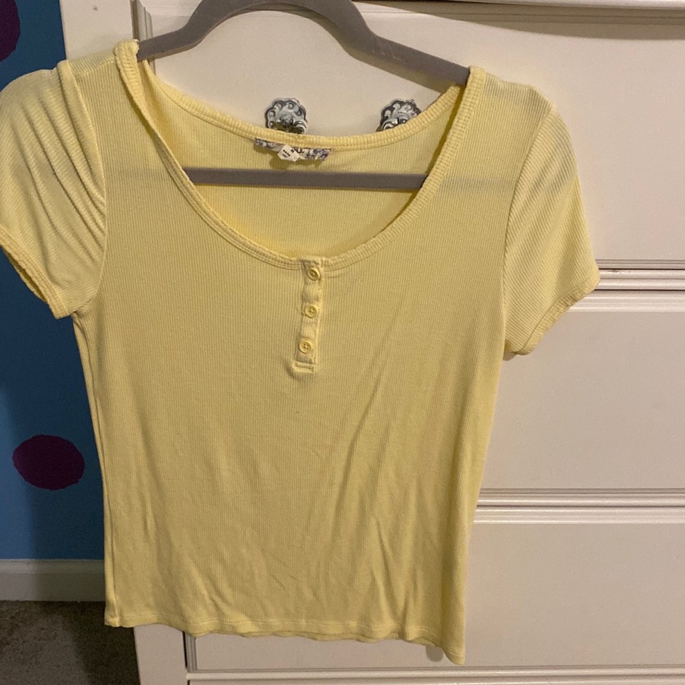 Yellow T-Shirt button down